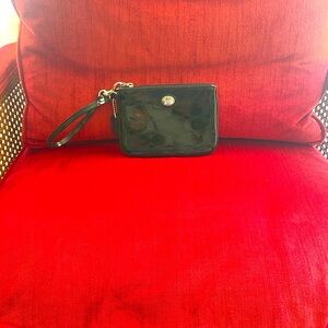Coach Black Signature Wristlet